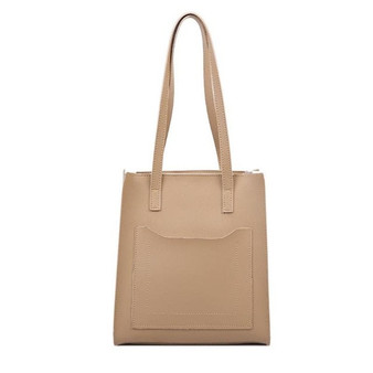 Retro Design Women PU Leather Handbags Fashion New Solid Color Shoulder Bag Casual Large Capacity Shopping Totes Bolsas Feminina