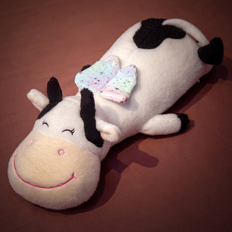 70/95/120cm Huge Long Lovely Cow Plush Pillow Toys Cartoon Soft Zodiac Cattle Plush Doll Sleep Cushion Baby Kids Birthday Gift