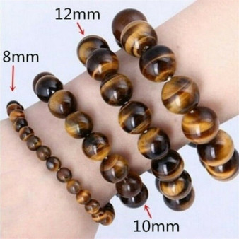 6/8/10/12mm Gorgeous Blue Tiger Eye Bracelets for Men Women Natural Tiger Eye Stone Beads Bracelet Buddha Bracelets Unisex