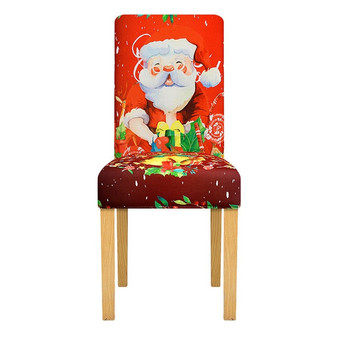 Christmas Chair Cover Printed Europe Style Seat Covers Washable Elastic Chair Covers Home Hotel Party Banquet