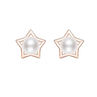 Thaya New s925 silver Star Pearl Earrings Stud Rose Gold Handmade Pearl Silver Earring For Women 2020 Fine Jewelry Gift