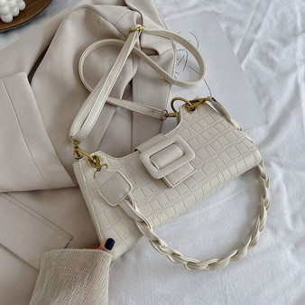 Crocodile pattern Crossbody bag 2020 New Quality PU Leather Women's Designer Handbag Weave Shoulder strap Shoulder Messenger Bag