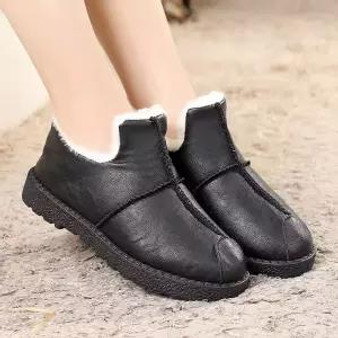 Winter new waterproof leather women's cotton shoes women's shoes plus velvet warm cotton shoes casual non-slip mother shoes