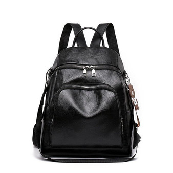 ACELURE Women Solid Backpacks Fashion Large Capacity Casual PU Leather Teenage Girls School Bags Solid Color Ladies Bag Pack