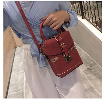 2020 Summer Women's Bag Rivet Printing Mini Bag Fashion Belt Buckle Shoulder Bag All-match Messenger Female Bag