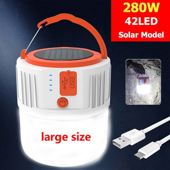 outdoor Solar lamp solar bulb light remote control 280W 42 led night market light mobile outdoor camping emergency lamp