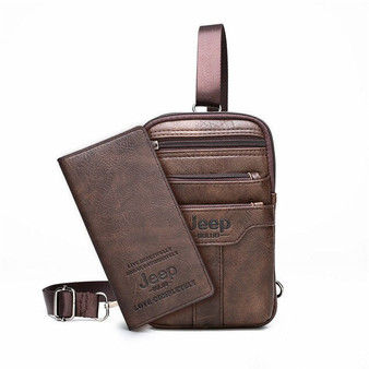 JEEP BULUO Multi-function Small Sling Chest Bag Legs Waist Bag For Man New Fashion Casual Crossbody Men Messenger Bags