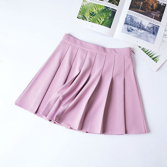Summer High Waist Pleated Mini Skirt Pink Pleated Satin Skirt Women's Fashion Slim Waist Casual Tennis Skirts school Vacation