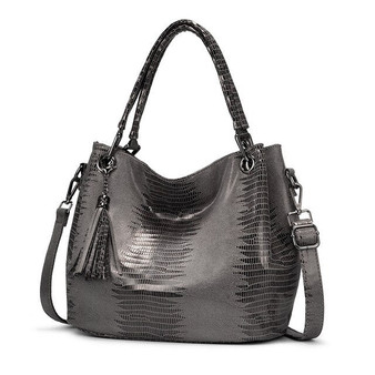 REALER women bag female serpentine prints handbag PU leather totes boston bag large shoulder bag crossbody bag for women 2020
