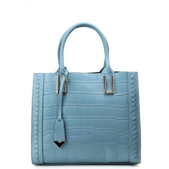 San Maries Women's Designer Handbags High Quality Women Messenger Bag Crocodile Pattern Cow Leather Shoulder Bags Ladies Tote