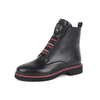 SOPHITINA Spring Ankle Boots High Quality Genuine Leather Handmade Casual Comfortable Round Toe Shoes Women's Zipper Boot SC526