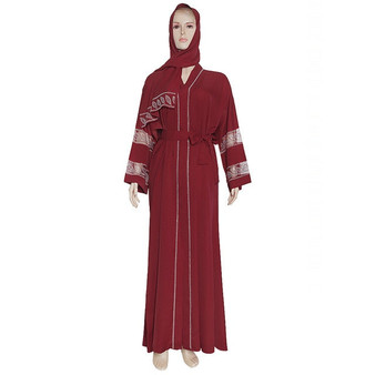 MD Abayas For Women Elegant Hijab Dress Dubai Turkey Muslim Hijab Dress Caftan Marocain Shiny Stones Kimono Islamic Clothing