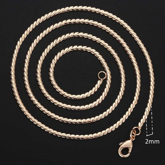 Fashion Necklace For Women Men 585 Rose Gold Venitian Curb Snail Foxtail Link Chains Necklace Fashion Jewelry 50cm 60cm CNN1