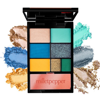 milletpepper BLUES 7 Colors Eyeshadow Palette Charming Pigment Shimmer Glitter Powder Long Lasting Makeup Eye Shadow Matte