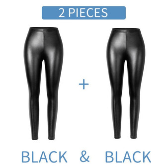 Women Faux Leather Leggings Waterproof Sexy PU Leather Legging Stretchy Push Up Black Legins Women Fitness Elastic Skinny Pants