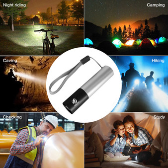 USB Rechargable Mini LED Flashlight Waterproof Torch