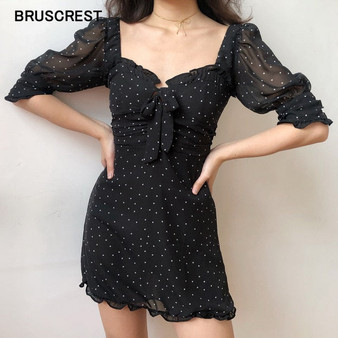 Black Polka Dot Beach Dress