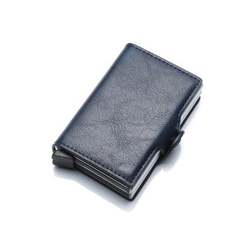 Top Quality Rfid Wallet Men Money Bag Mini Purse Male Aluminium Card Wallet Small Clutch Leather Wallet Thin Purse carteras