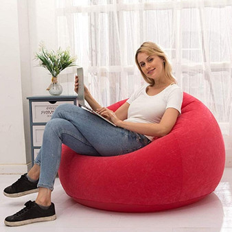 Outdoor Large Lazy Inflatable Sofa Sleeping Chair PVC Lounger Seat Bean Bag Compressible Sofa Pouf Puff Couch Tatami Living Room