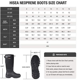 Hunting Boots for Men Waterproof Insulated Rubber Boots Rain Boots Neoprene Mens Boots