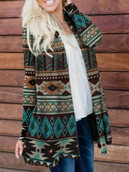 Vintage Western Pattern Printed Cardigan