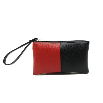 Wristlet Wallet Wrist  Coin Purse/Zippered Bag UniSex Designed Red/Black
