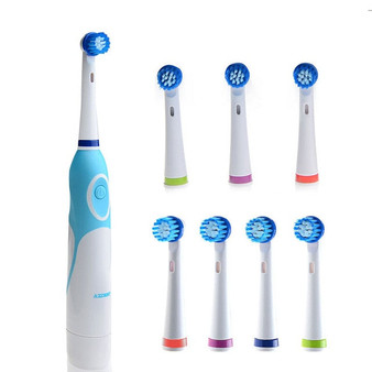Rotary Electric Toothbrush 4 Replacement Heads Deep Cleaning Advanced Oral Hygiene