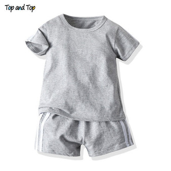 Summer Kids  Set Short Sleeve T-shirt +Shorts 2Pcs