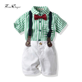 Tem Doger Baby Boy Clothing Sets Striped Shirts+Shorts 2PCS Outfits