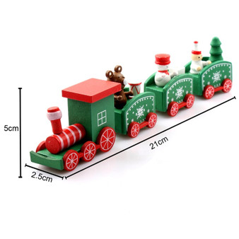 New Christmas Train Painted Wood