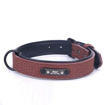 Personalized Custom Leather Dog Collar