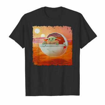 Star Wars Baby Yoda floating pod T-shirt