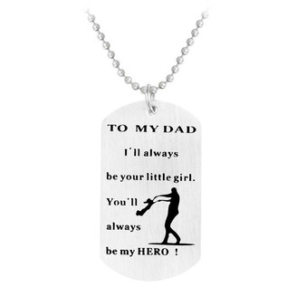 TO MY DAD Hero Tag (Pendant & Necklace OR Key Chain)