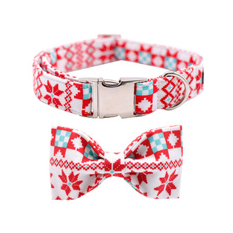 Maple Leaf Dog Collar w/ Detachable Bow