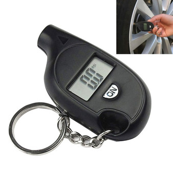 Digital Tire Air Pressure Gauge Tester Key Chain