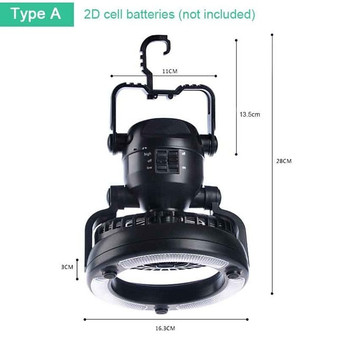 Portable Camping USB Flashlight Fan