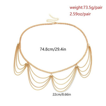 Women Fashion Belt Hip High Waist Gold