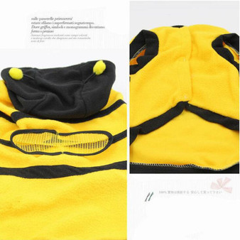 1Pcs Pet Clothes Cute Bees Dog Cat Clothes Soft Fleece Teddy Poodle Dog Clothing Pet Product Supplies Accessories 7z-ca217