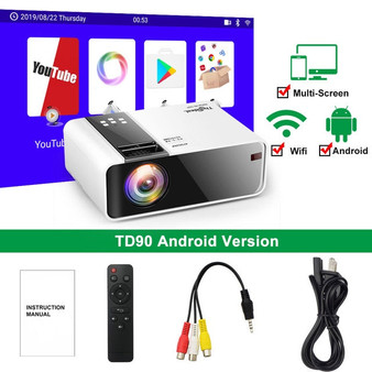 ThundeaL TD90 Mini Projector HD Native 1280*720P LED Beamer Android WiFi HDMI Smart Projector Home Theater Cinema 3D Movie