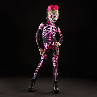 Mother Daughter Halloween Skeleton Cosplay Jumpsuit