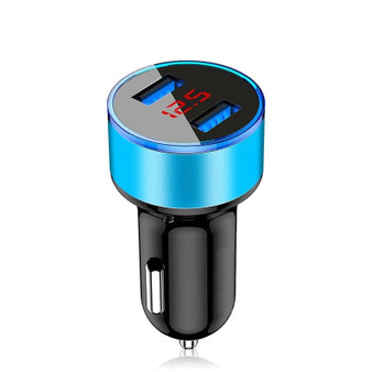 4.8A Car Charger Mobile Phone Fast Charging Adapter Car with LED Display For Xiaomi mi9 Huawei P30 P20 USB Charger Iphone 11 X 7