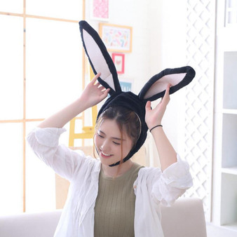 Plush Bunny Ears Head Warmer Kawaii Hat #JU2755