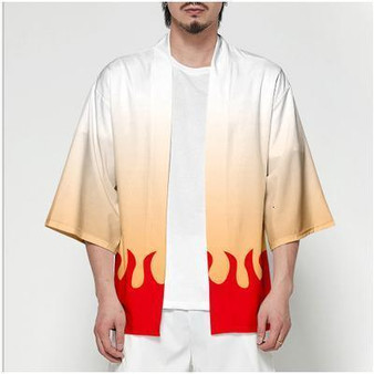 Demon Slayer Kimono Jacket Anime Cosplay Costume #JU2665