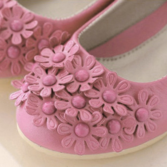 Toddler Girls Dressy Flower Tipped Flats