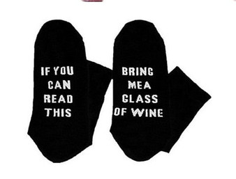 Custom wine socks If You Can Read This Bring Me a Glass of Wine autumn spring winter 2019 Halloween Christmas gift Sock Dropship