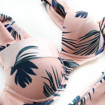 Olivia Tropical Palm Push Up Bikini Set