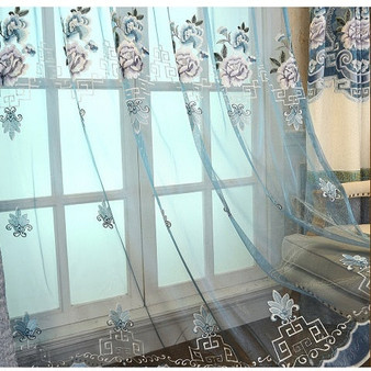 luxury jacquard Embroidered blackout curtains for Living Room French Windows curtains for Bedroom high quality Drapes Curtains