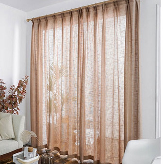 ENHAO Modern Tulle Curtains for Living Room The Bedroom Kitchen Tulle Curtains for Window Voile Curtains Sheer Panel Windows