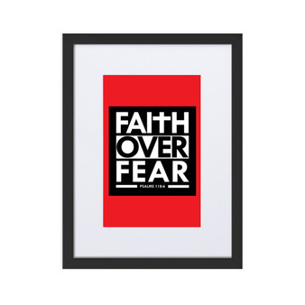 Faith over Fear Framed Poster