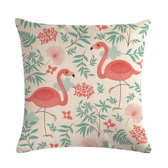 Tropical Flamingo Cotton Linen Throw Pillow Case Cushion Cover Home Decor